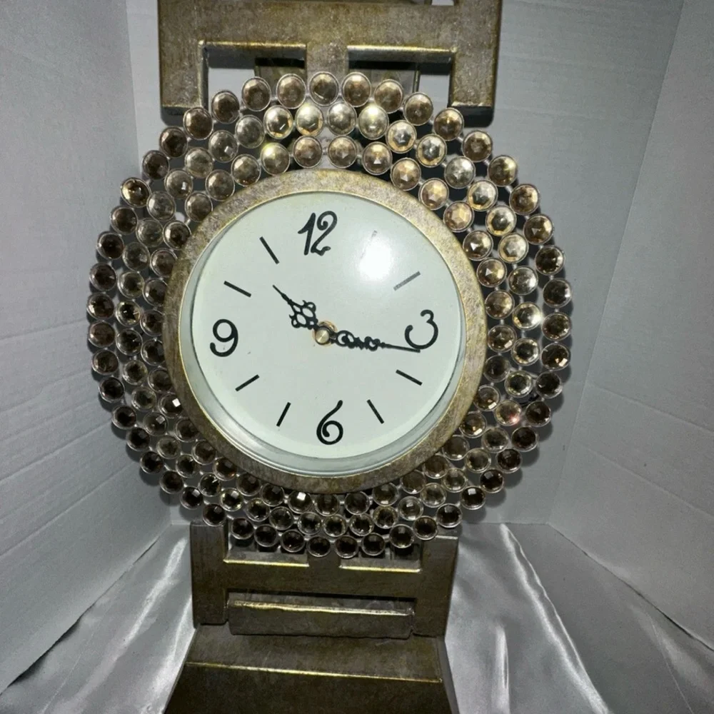 Pier 1 Clock Watch Table Top Bling Vintage One Imports Gorgeous Discontinued